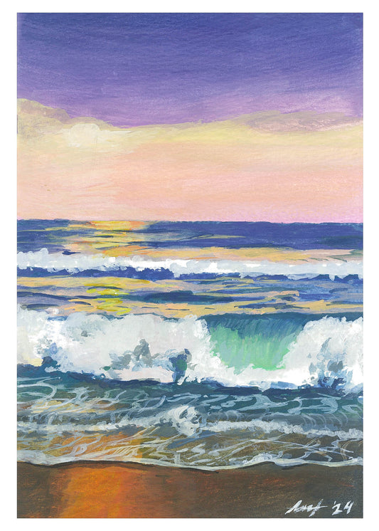 Sunset Waves - Original Art