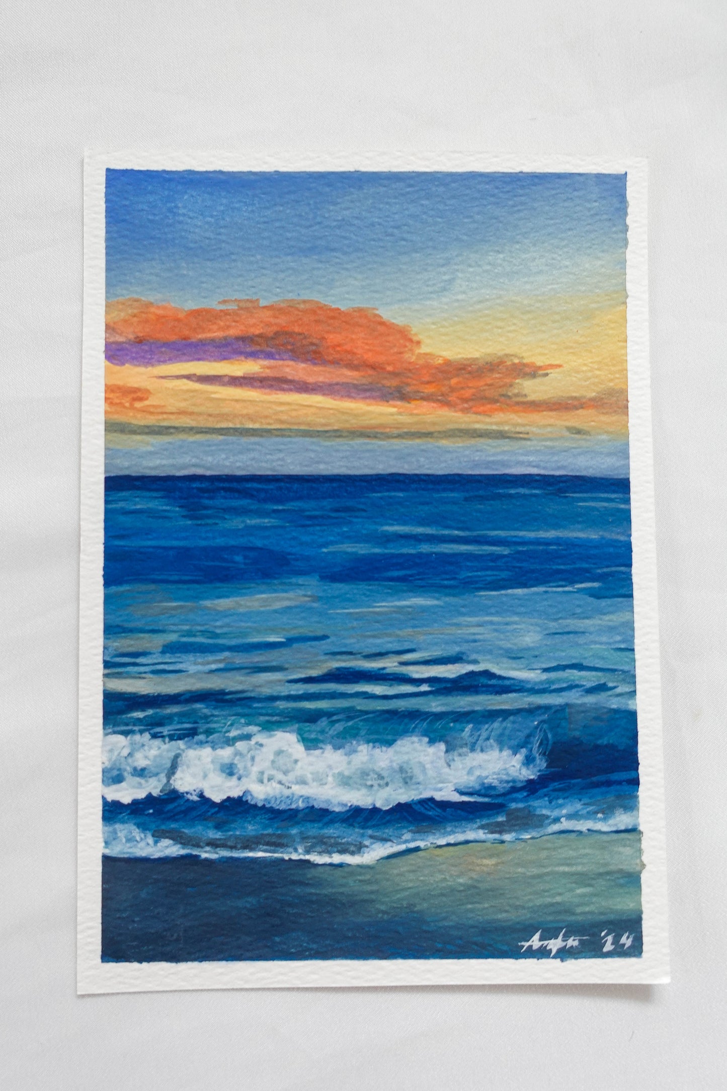 Cold Blue Waves - Original Art