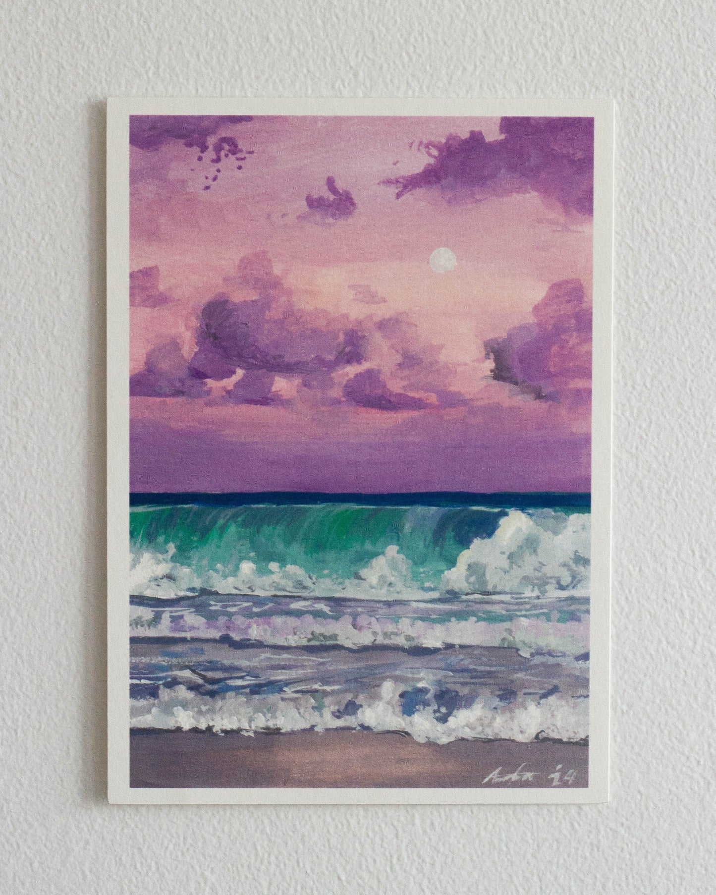 Crashing Lilac Waves - Art Print